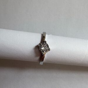 .5 Carat Round CZ Adjustable Silver Engagement Ring